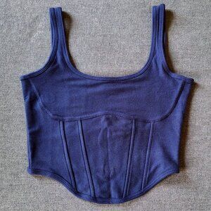 NWT PINK Victoria's Secret Blue Faux Corset Size Medium